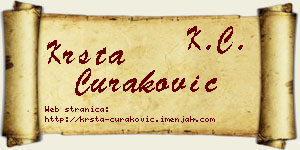 Krsta Curaković vizit kartica